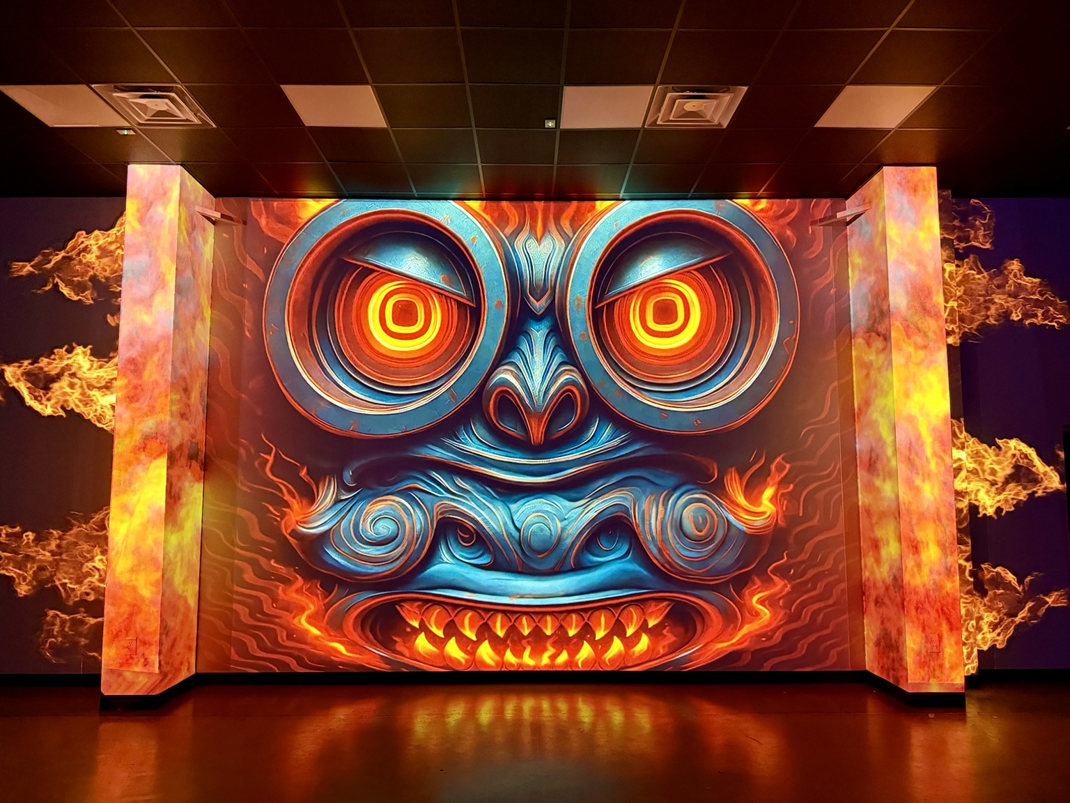 Fire Face: animated character projection