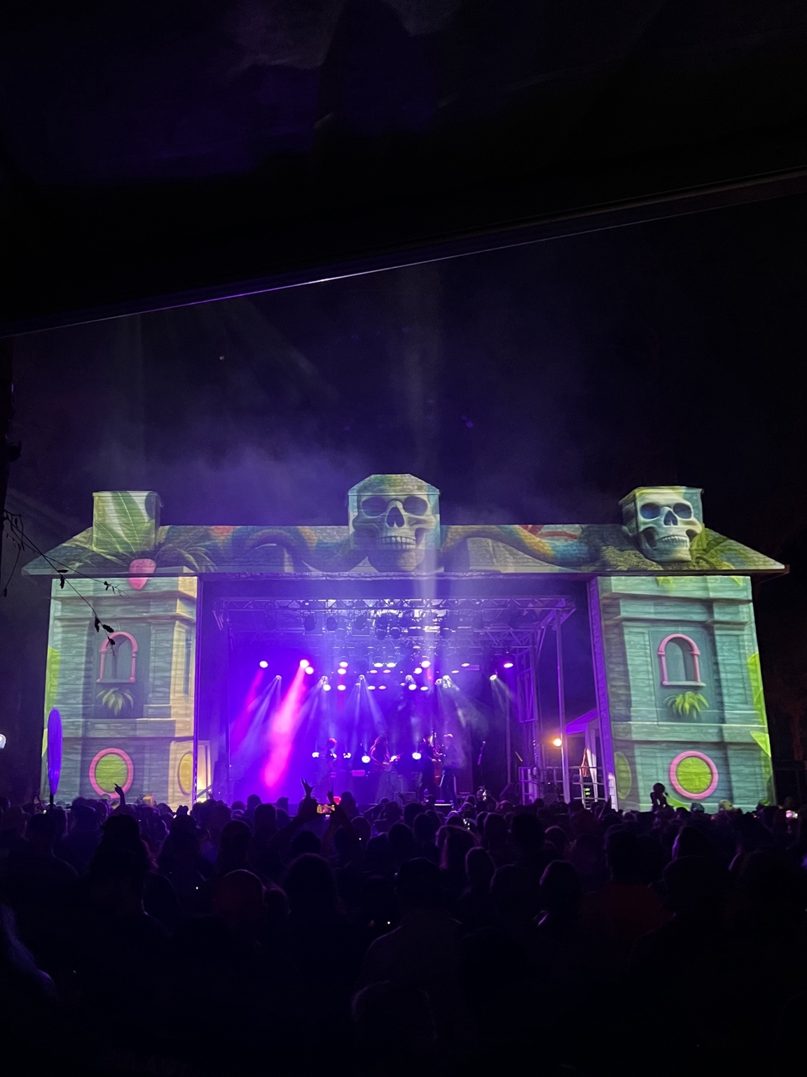 Projection-mapped festival stage