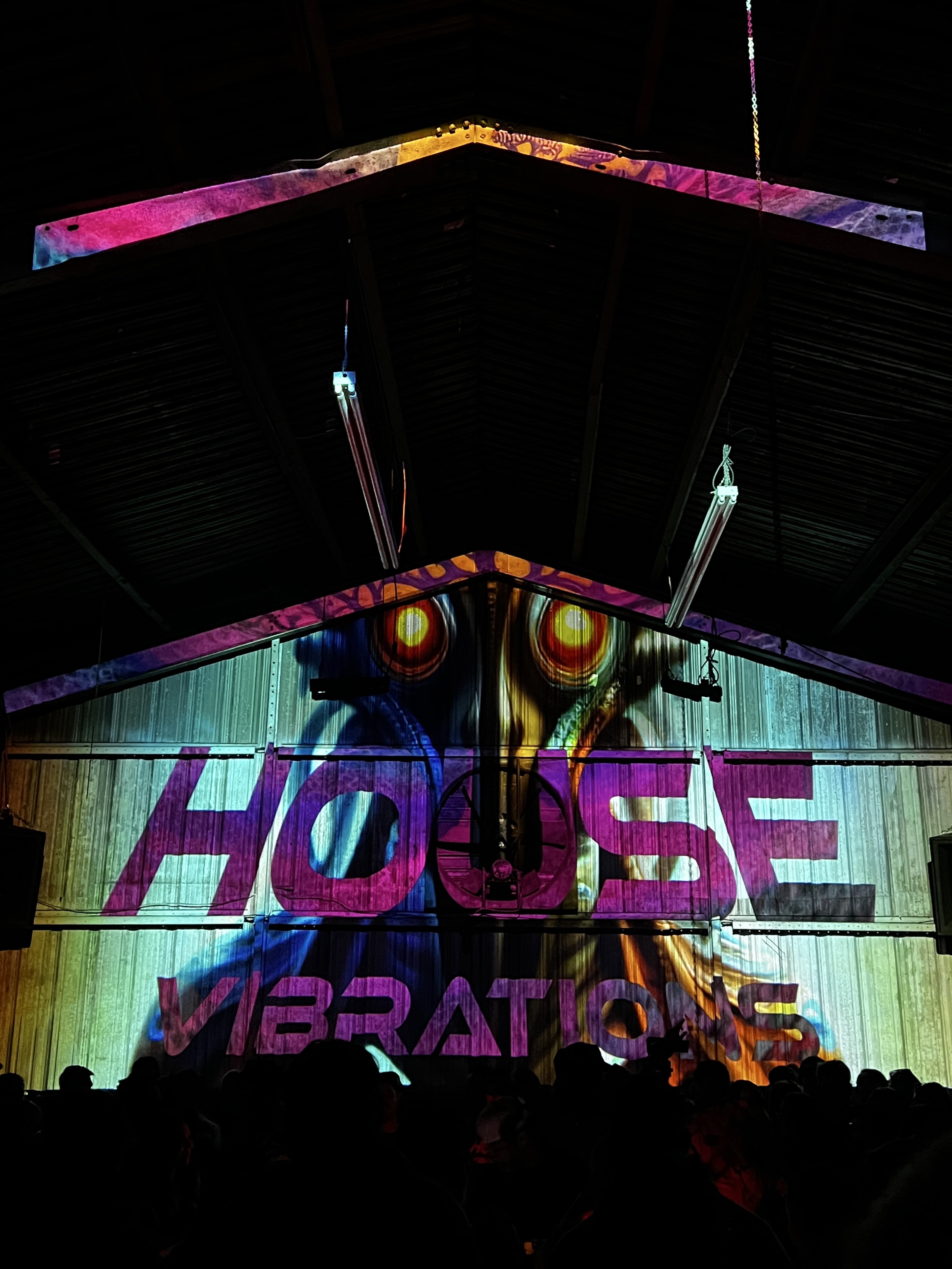 House Vibrations: projection above a live audience